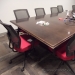 Red Mesh Back Adjustable Rolling Task Chairs with Arms